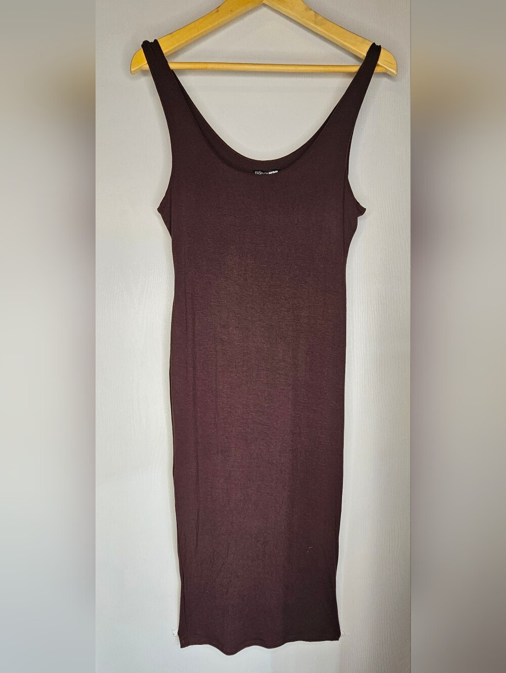 Fashion Nova Sleeveless Bodycon Midi Dress - Chocolate Brown